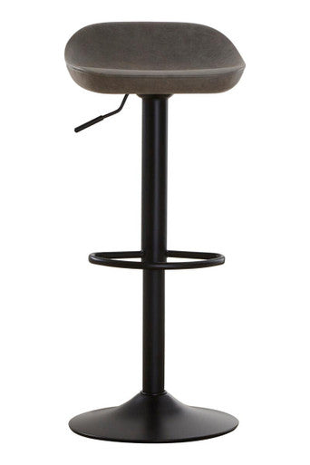 Dalston Set Of Two Ash Leather Bar Stools