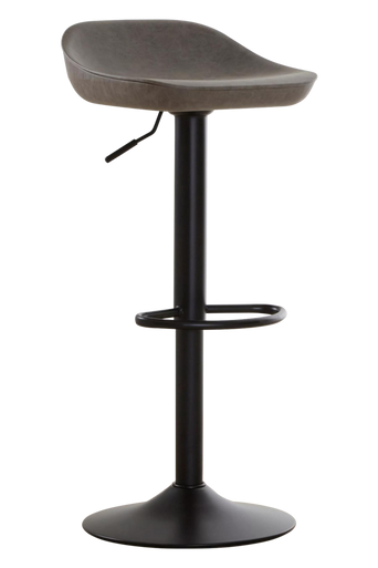 Dalston Set Of Two Ash Leather Bar Stools