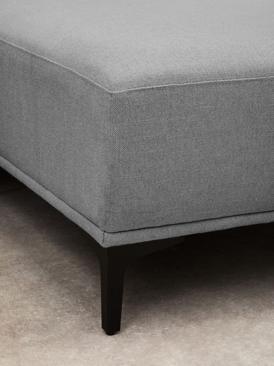 3 Seat Grey Fabric Right Chaise Sofa, Toulon
