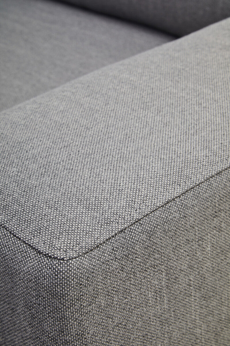 3 Seat Grey Fabric Right Chaise Sofa, Toulon