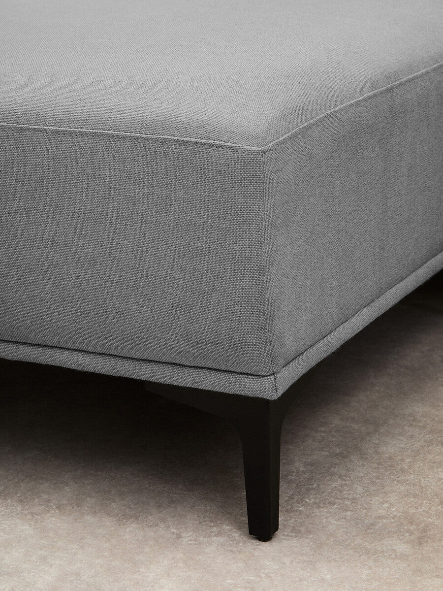 3 Seat Grey Fabric Left Chaise Sofa, Toulon