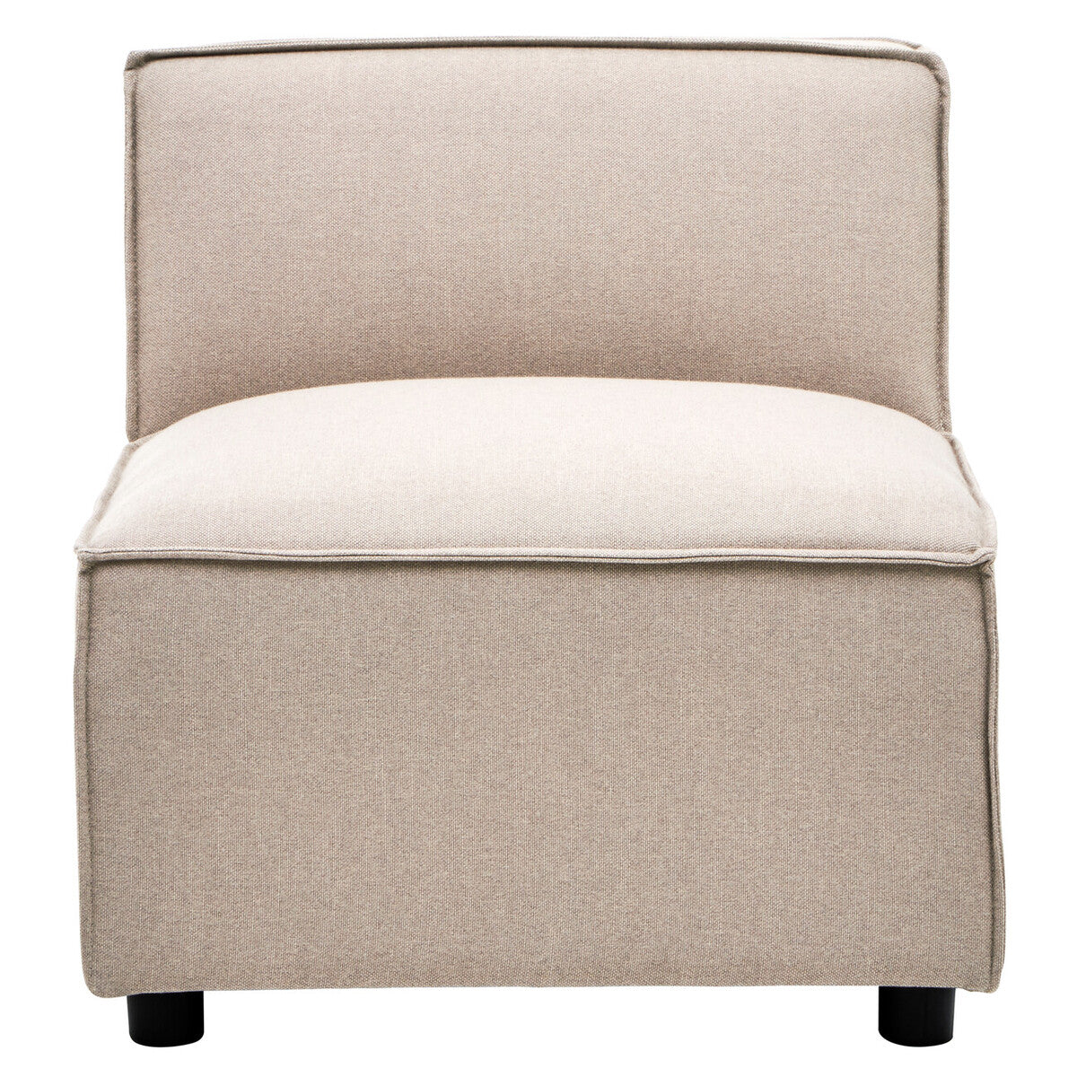 Natural Fabric Armless Modular Sofa, Toulouse