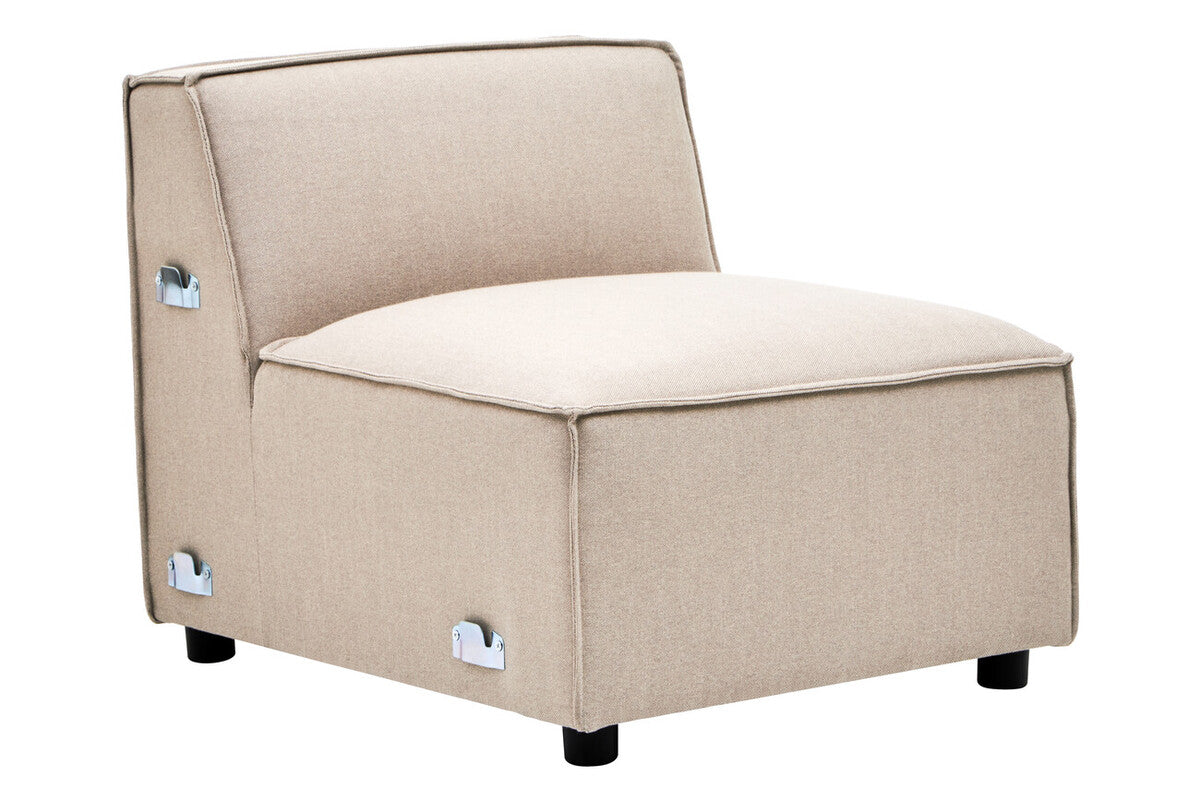 Natural Fabric Armless Modular Sofa, Toulouse