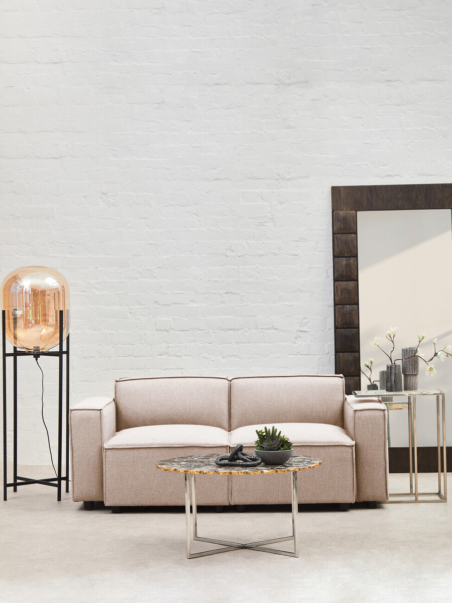 Natural Fabric Armless Modular Sofa, Toulouse