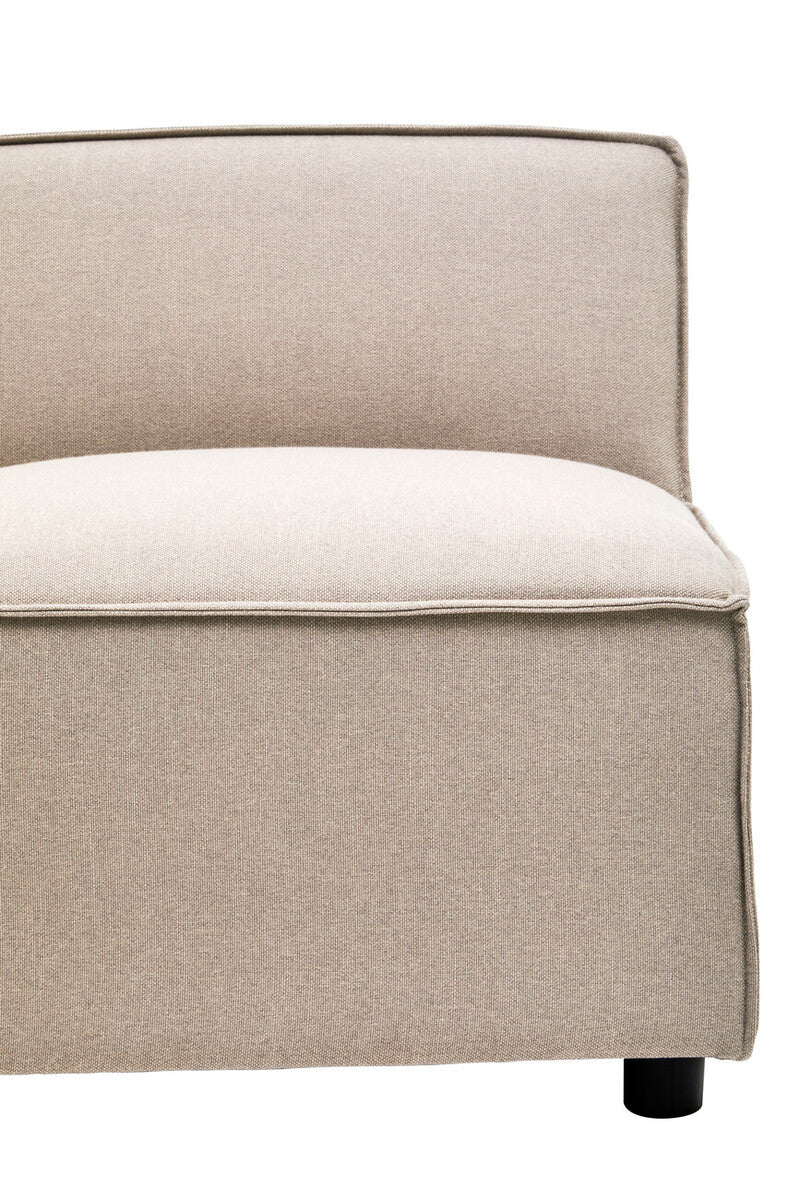 Natural Fabric Armless Modular Sofa, Toulouse