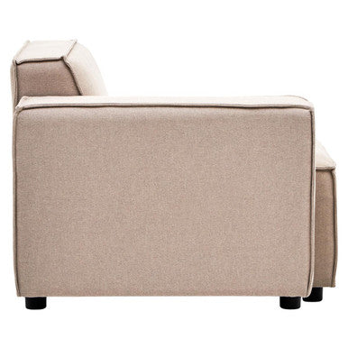 Natural Fabric Left Arm Modular Sofa, Toulouse