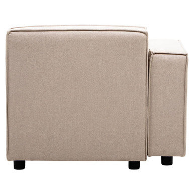 Natural Fabric Left Arm Modular Sofa, Toulouse