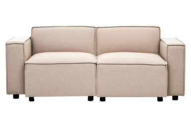 Natural Fabric Left Arm Modular Sofa, Toulouse
