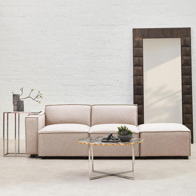 Natural Fabric Left Arm Modular Sofa, Toulouse