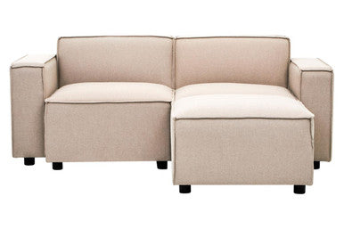 Natural Fabric Modular Ottoman, Toulouse