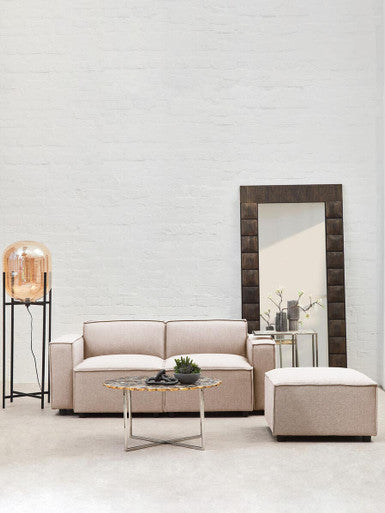 Natural Fabric Modular Ottoman, Toulouse