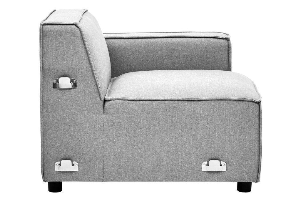 Grey Fabric Right Arm Modular Sofa, Toulouse