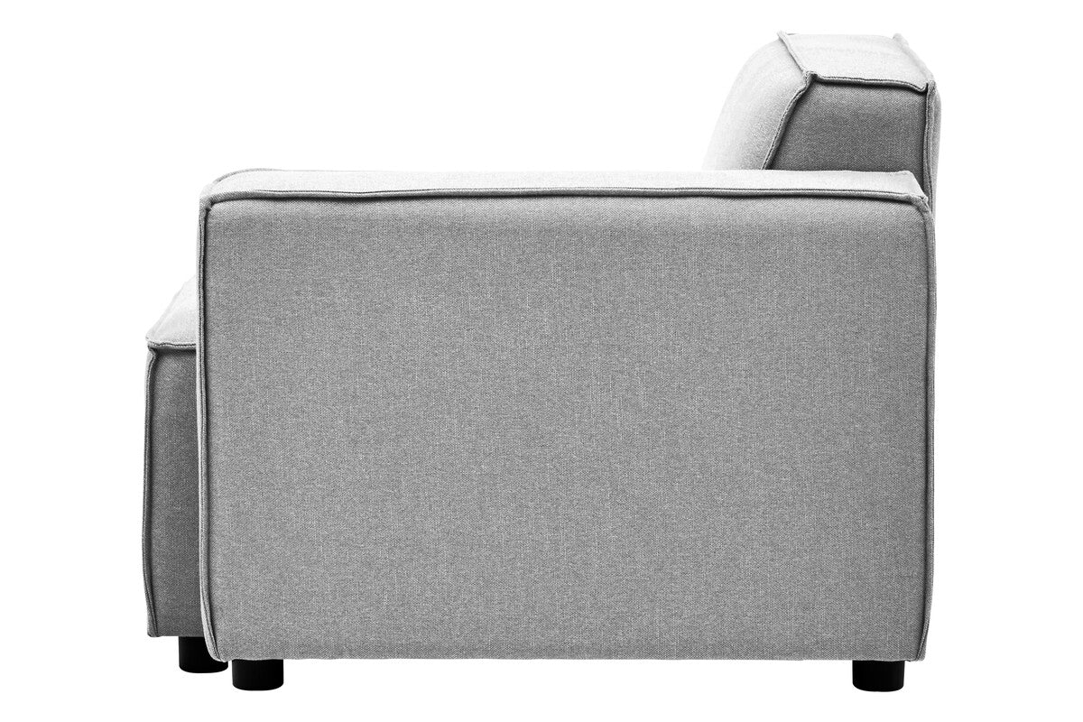 Grey Fabric Right Arm Modular Sofa, Toulouse