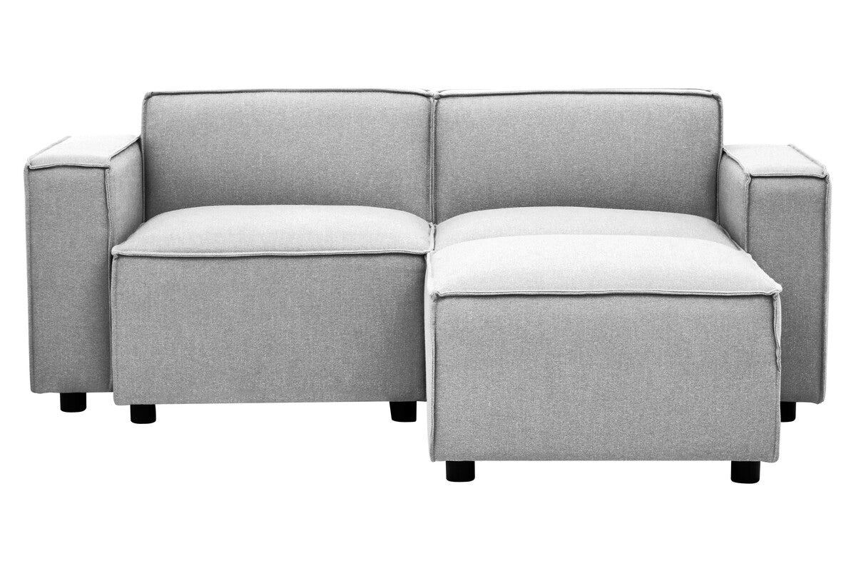 Grey Fabric Right Arm Modular Sofa, Toulouse