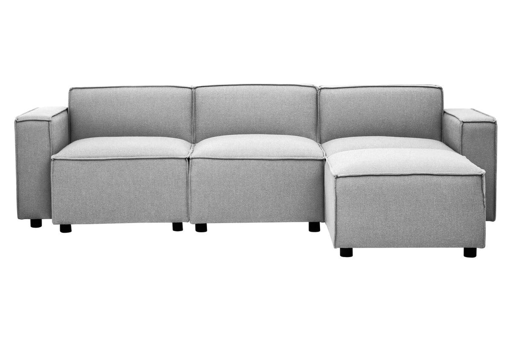 Grey Fabric Right Arm Modular Sofa, Toulouse