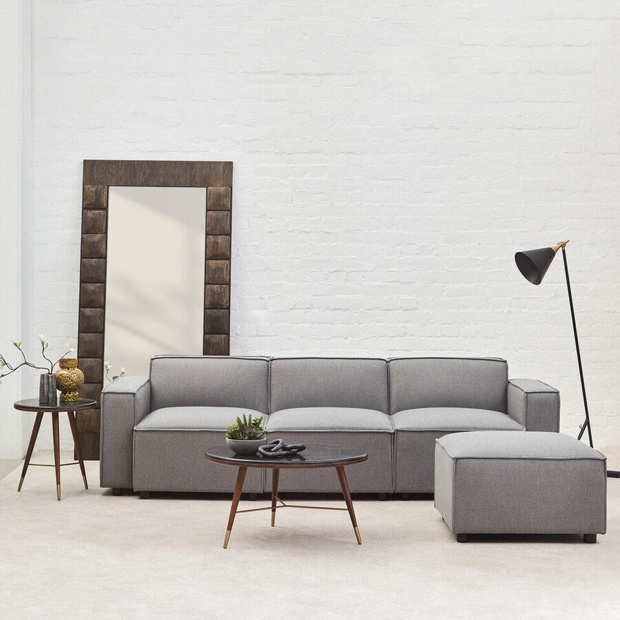 Grey Fabric Right Arm Modular Sofa, Toulouse