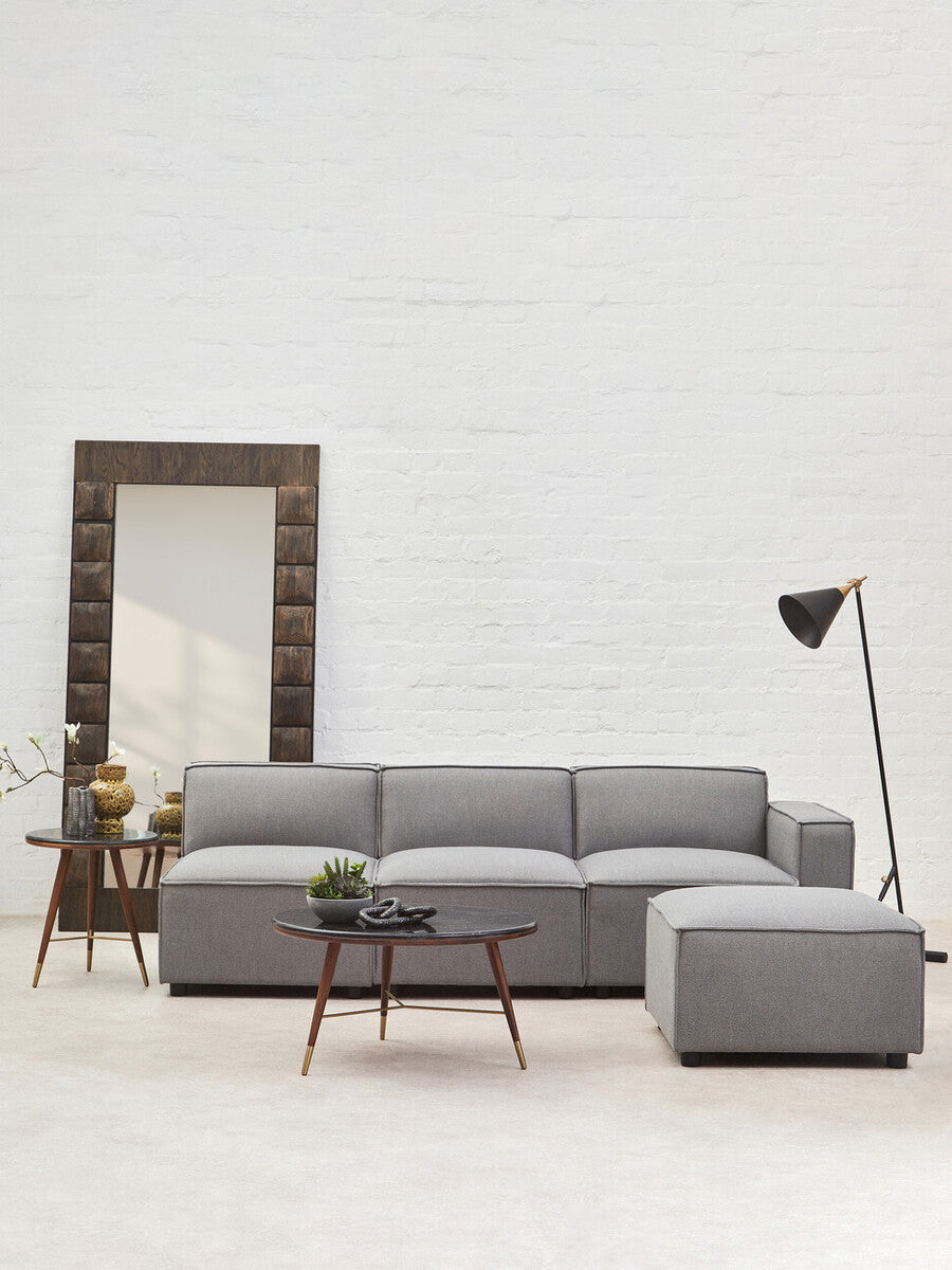 Grey Fabric Right Arm Modular Sofa, Toulouse