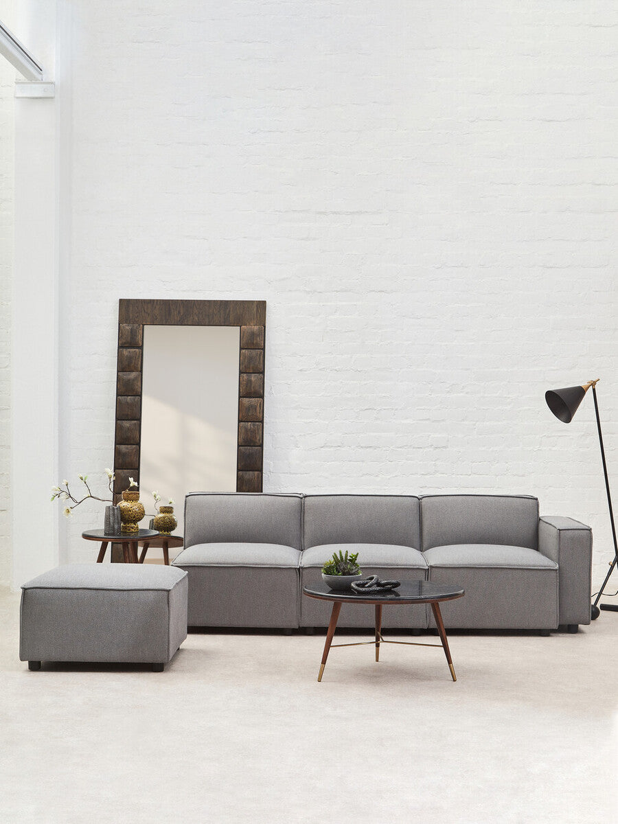 Grey Fabric Right Arm Modular Sofa, Toulouse