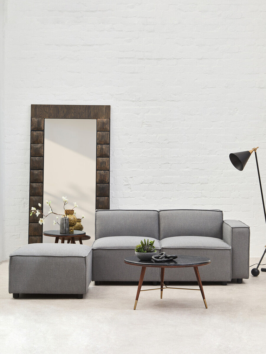 Grey Fabric Right Arm Modular Sofa, Toulouse