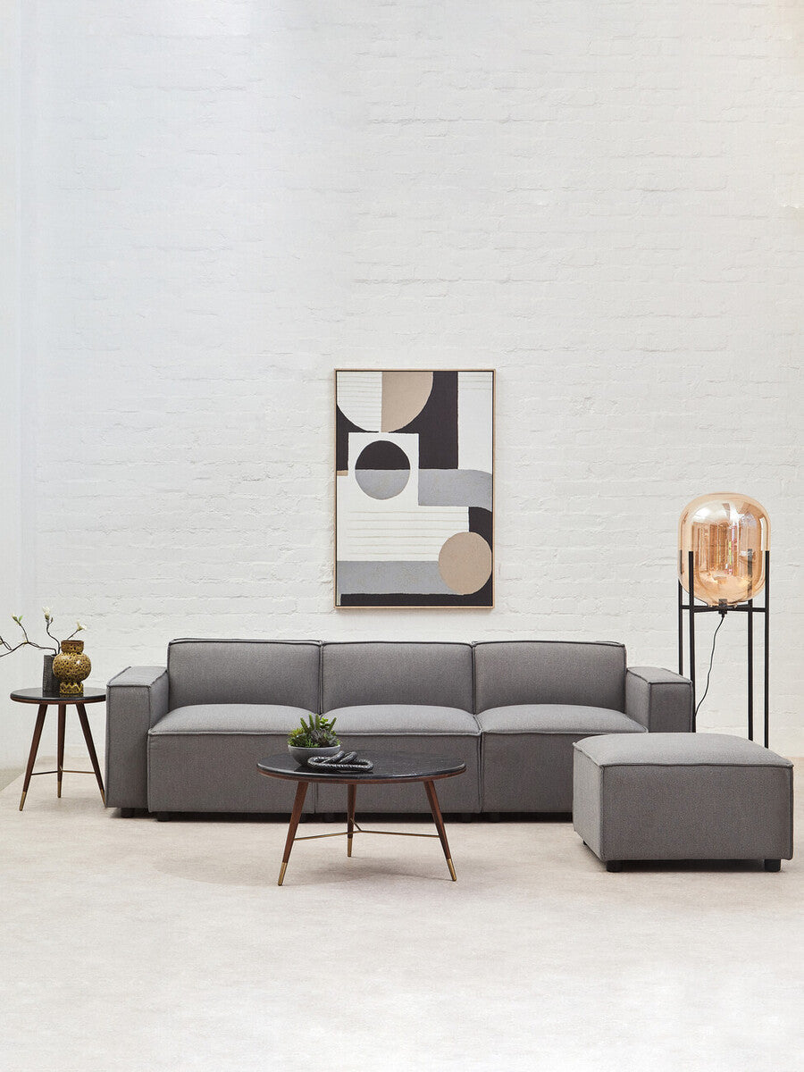 Grey Fabric Right Arm Modular Sofa, Toulouse