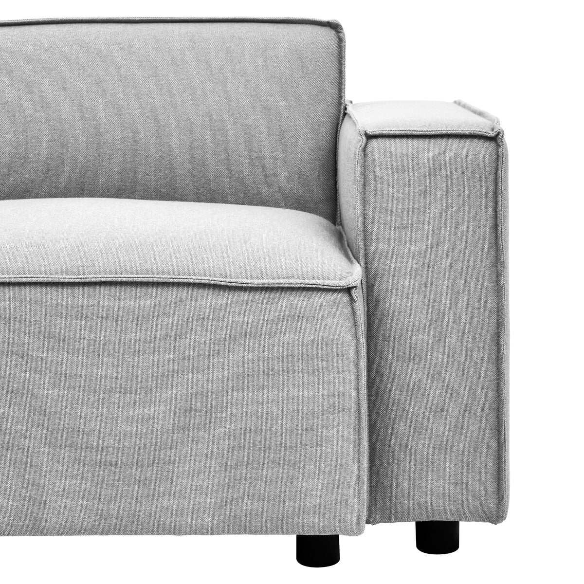 Grey Fabric Right Arm Modular Sofa, Toulouse