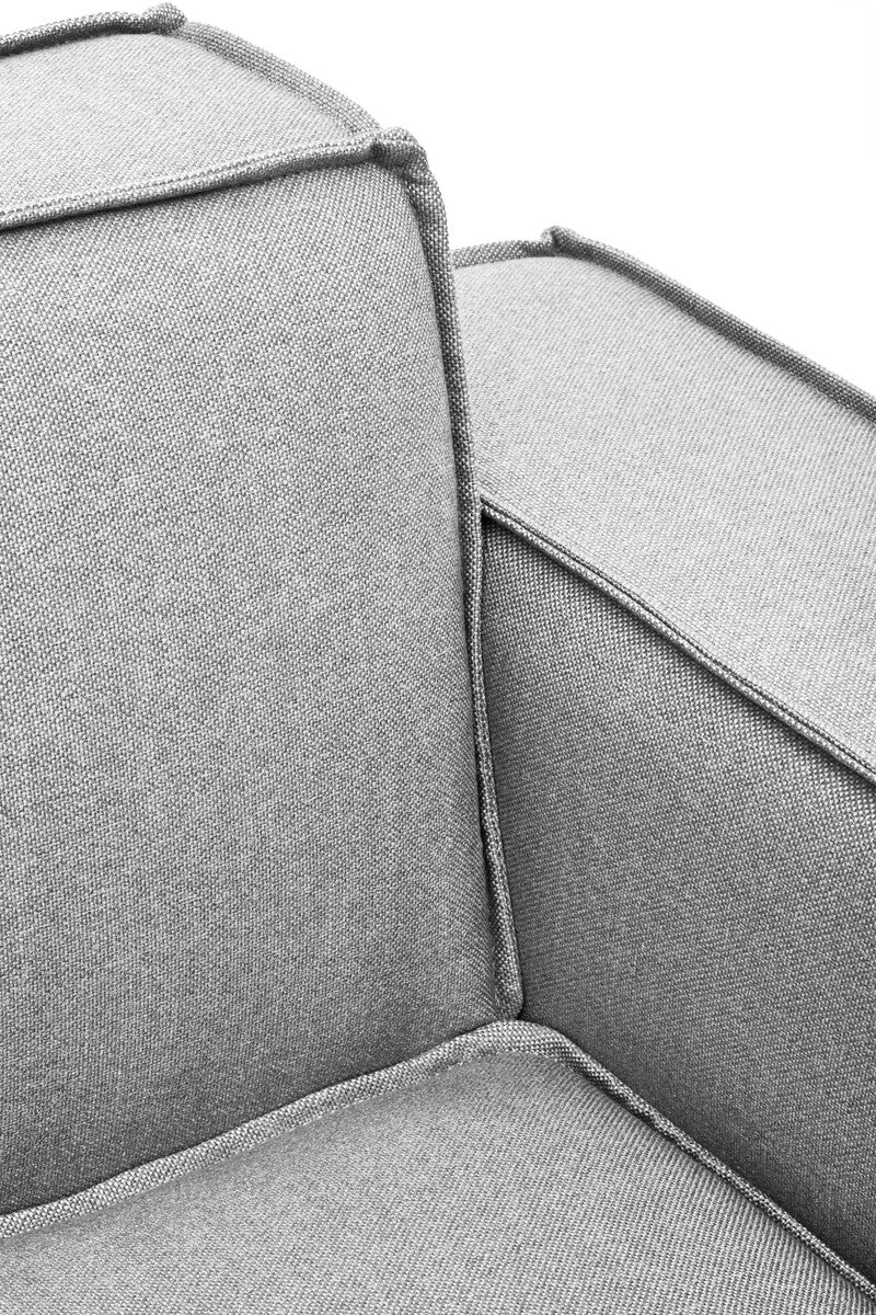 Grey Fabric Right Arm Modular Sofa, Toulouse