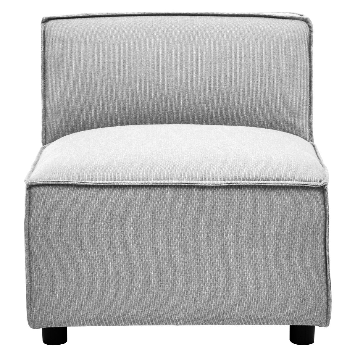 Grey Fabric Armless Modular Sofa, Toulouse