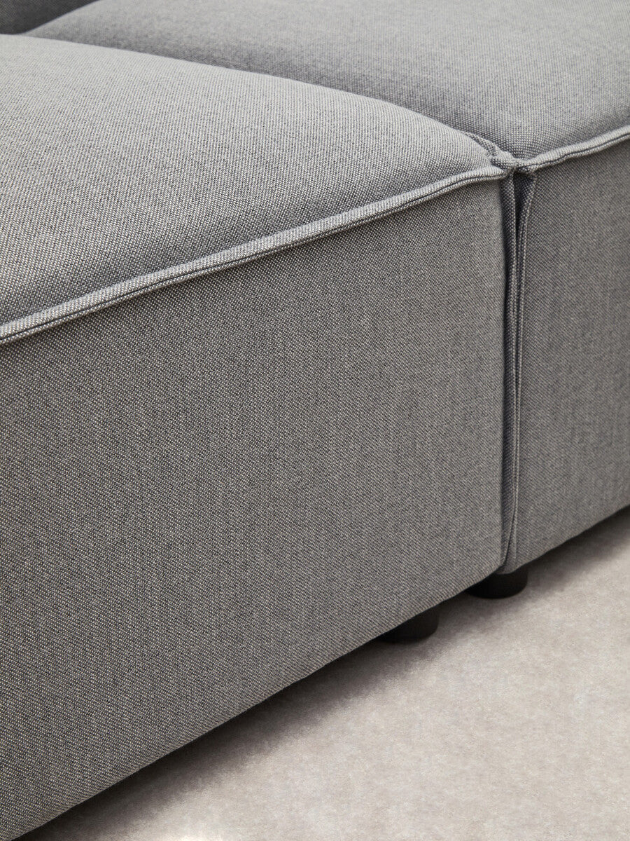 Grey Fabric Armless Modular Sofa, Toulouse