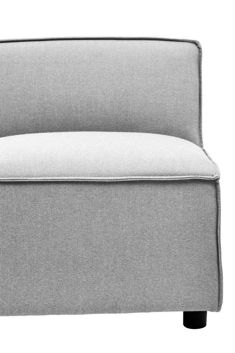 Grey Fabric Armless Modular Sofa, Toulouse