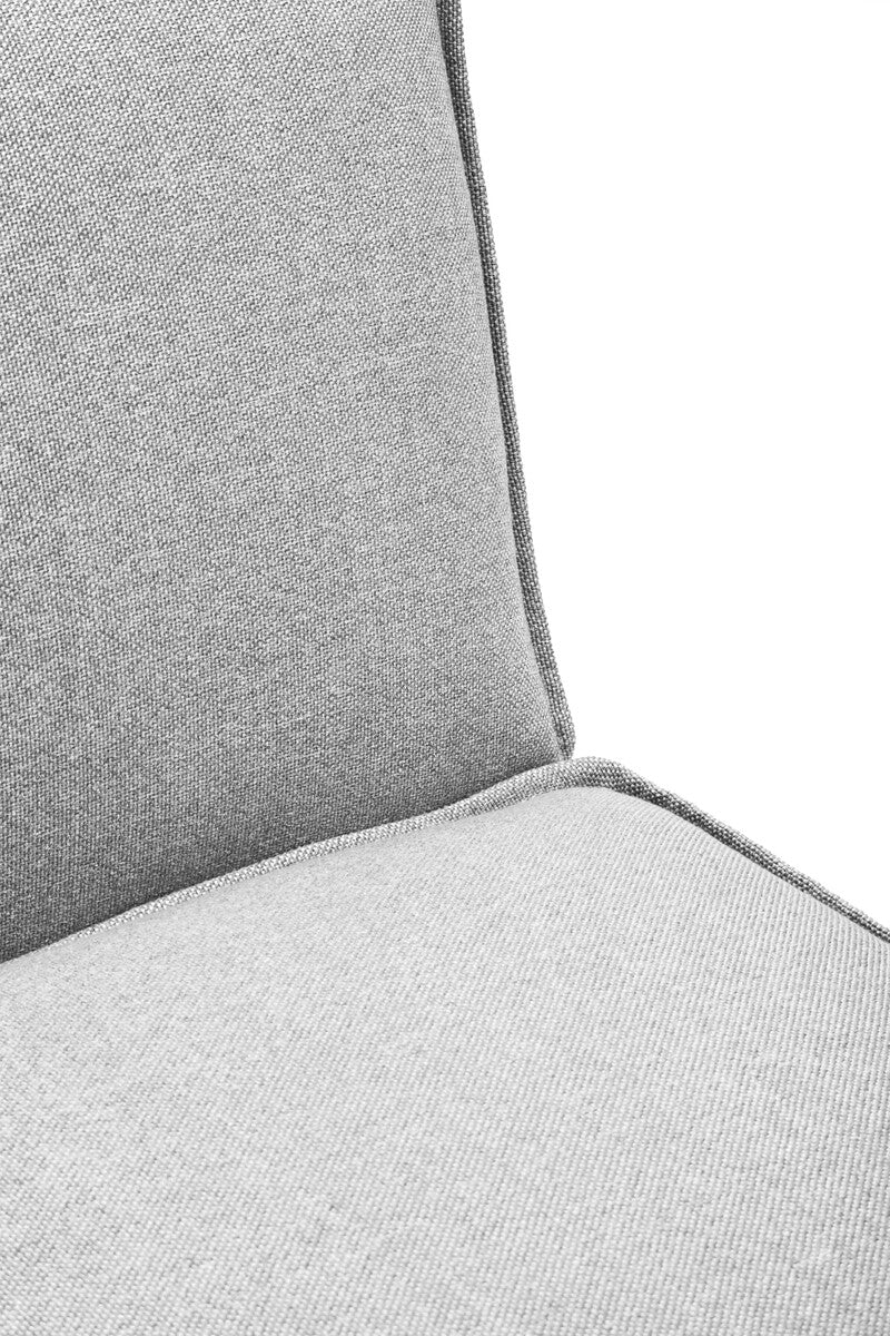 Grey Fabric Armless Modular Sofa, Toulouse