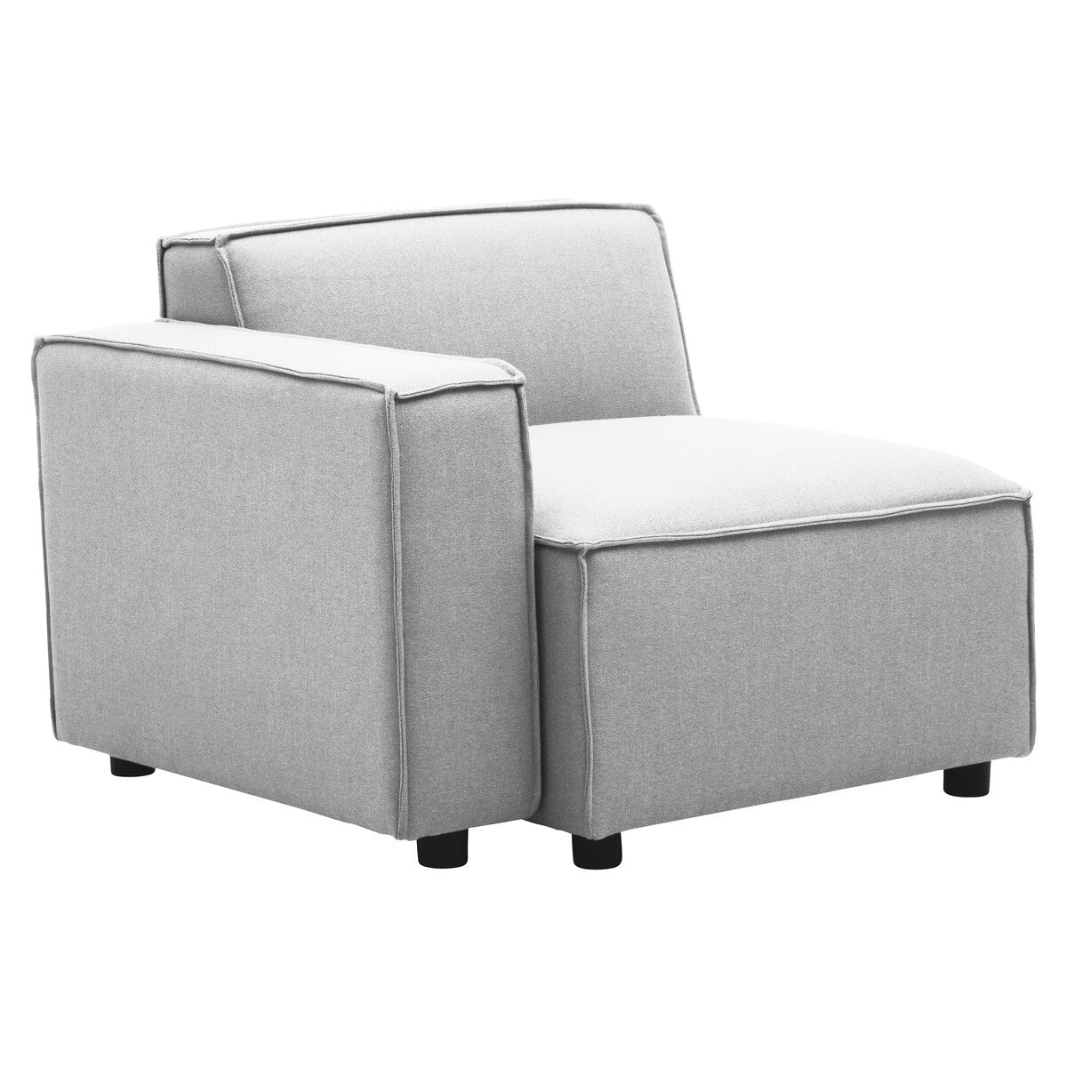 Grey Fabric Left Arm Modular Sofa, Toulouse
