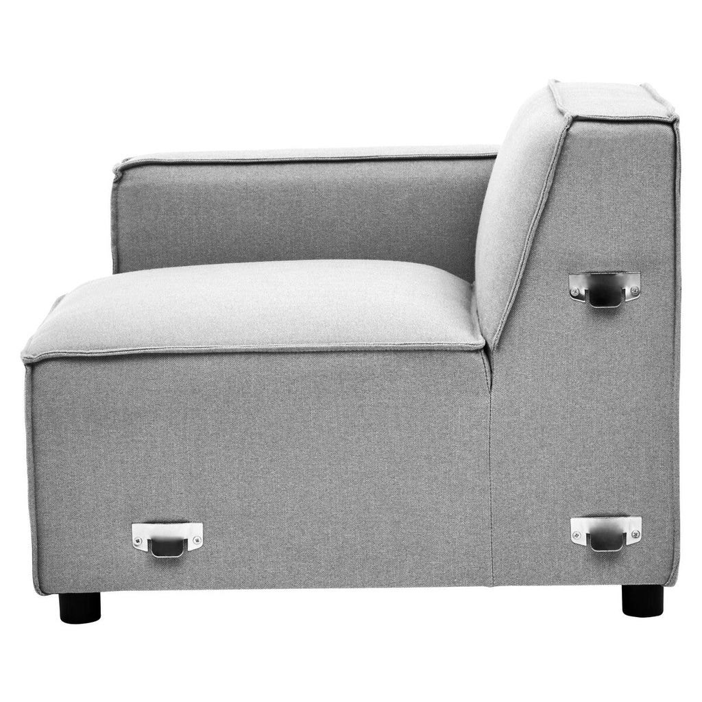 Grey Fabric Left Arm Modular Sofa, Toulouse