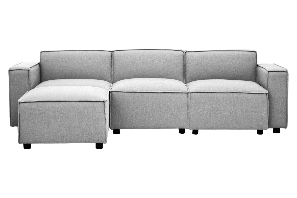 Grey Fabric Left Arm Modular Sofa, Toulouse