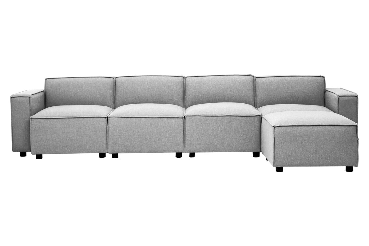 Grey Fabric Left Arm Modular Sofa, Toulouse