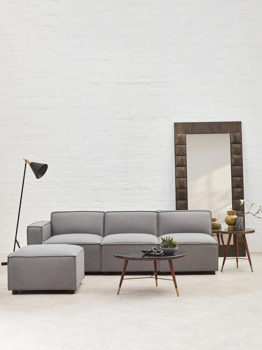 Grey Fabric Left Arm Modular Sofa, Toulouse