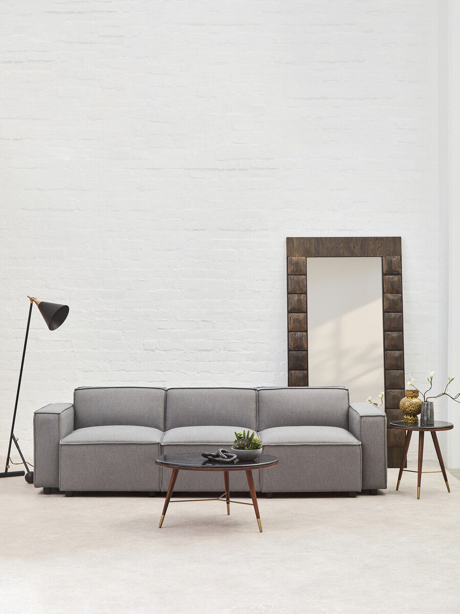 Grey Fabric Left Arm Modular Sofa, Toulouse