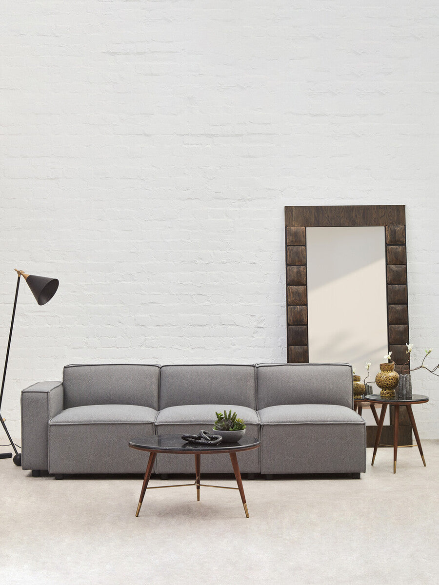 Grey Fabric Left Arm Modular Sofa, Toulouse