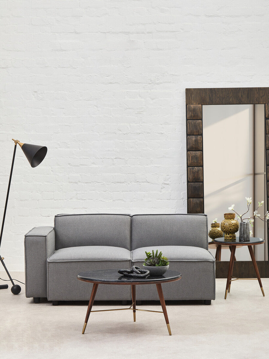 Grey Fabric Left Arm Modular Sofa, Toulouse