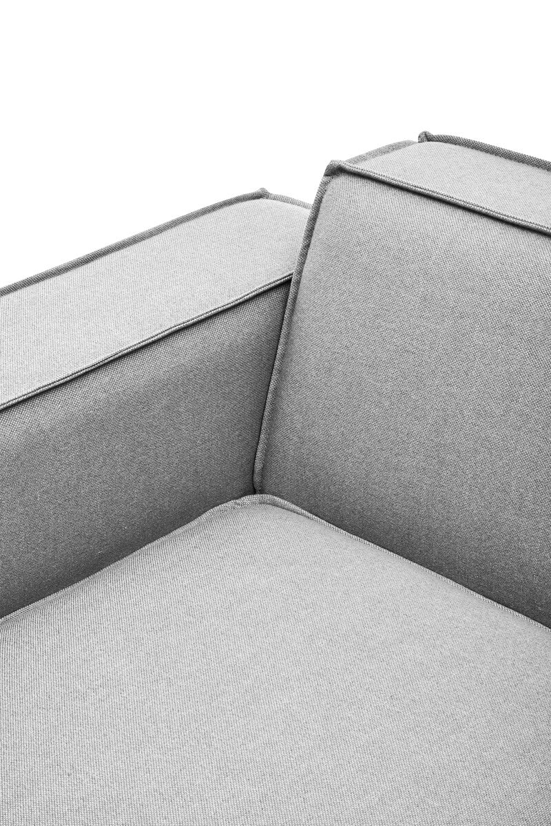 Grey Fabric Left Arm Modular Sofa, Toulouse