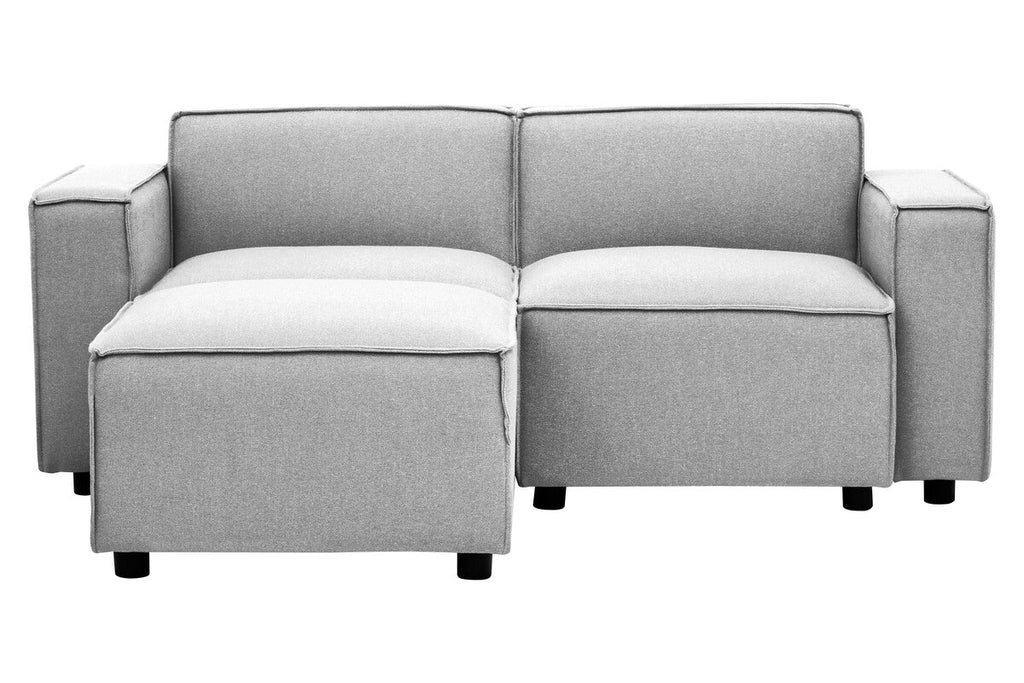 Grey Fabric Modular Ottoman, Toulouse