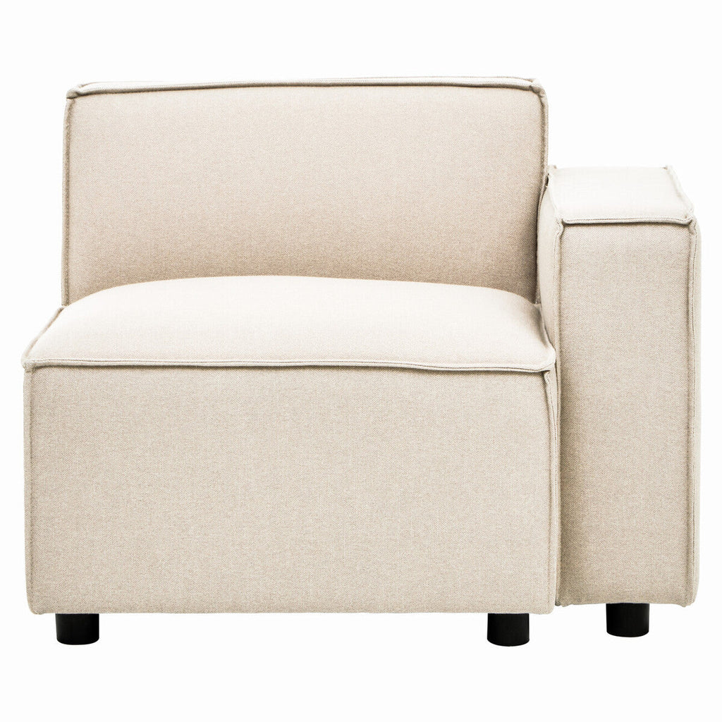 Cream Fabric Right Arm Modular Sofa, Toulouse