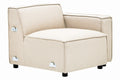 Cream Fabric Right Arm Modular Sofa, Toulouse