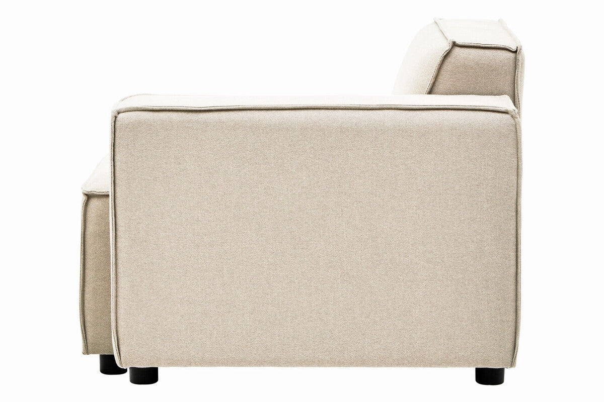 Cream Fabric Right Arm Modular Sofa, Toulouse