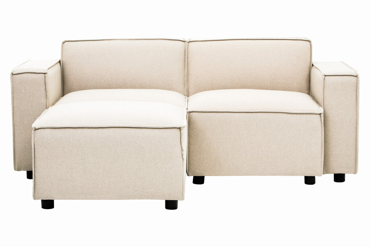 Cream Fabric Right Arm Modular Sofa, Toulouse