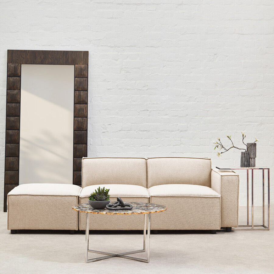 Cream Fabric Right Arm Modular Sofa, Toulouse