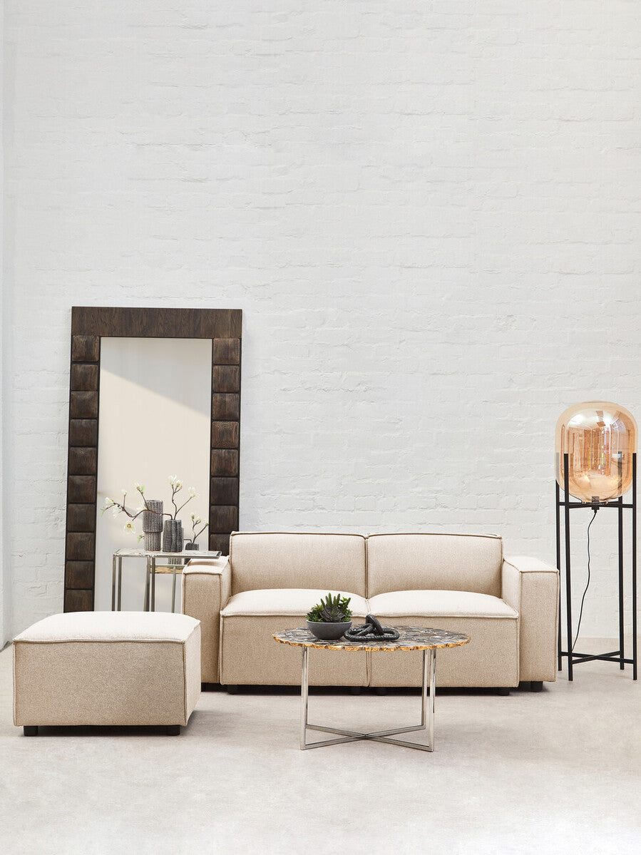 Cream Fabric Right Arm Modular Sofa, Toulouse
