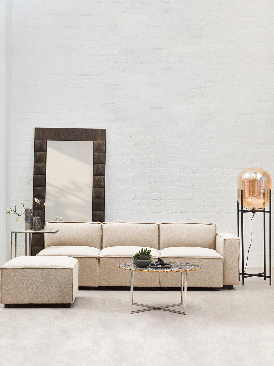 Cream Fabric Right Arm Modular Sofa, Toulouse
