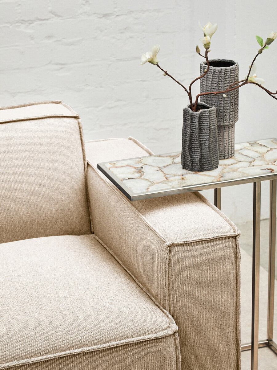 Cream Fabric Right Arm Modular Sofa, Toulouse