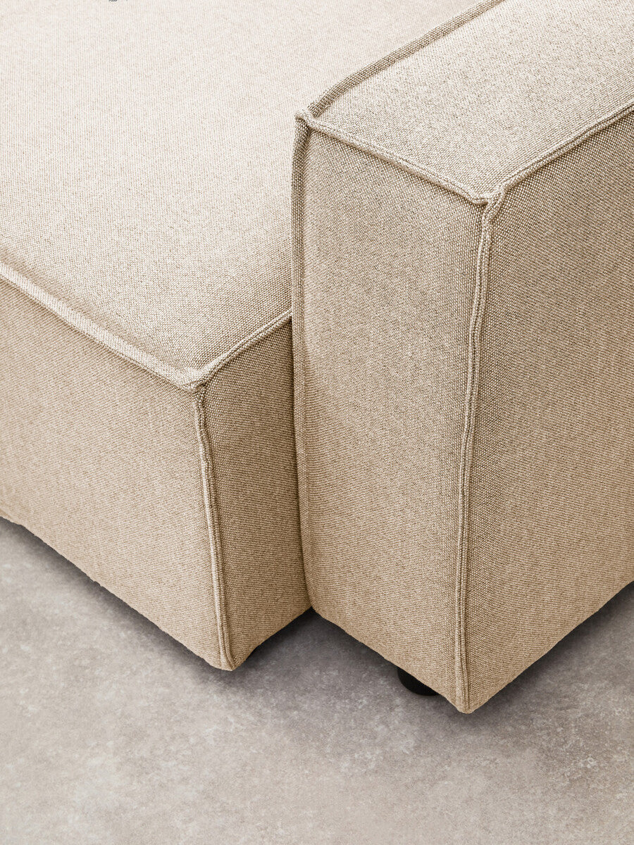 Cream Fabric Right Arm Modular Sofa, Toulouse