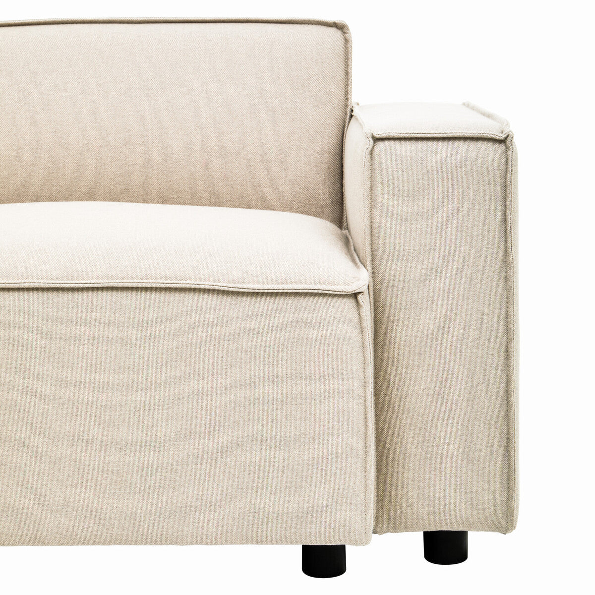 Cream Fabric Right Arm Modular Sofa, Toulouse